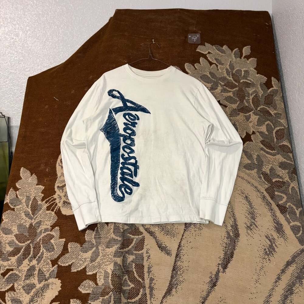 Aeropostale Long Sleeve Graphic Tee Size M White